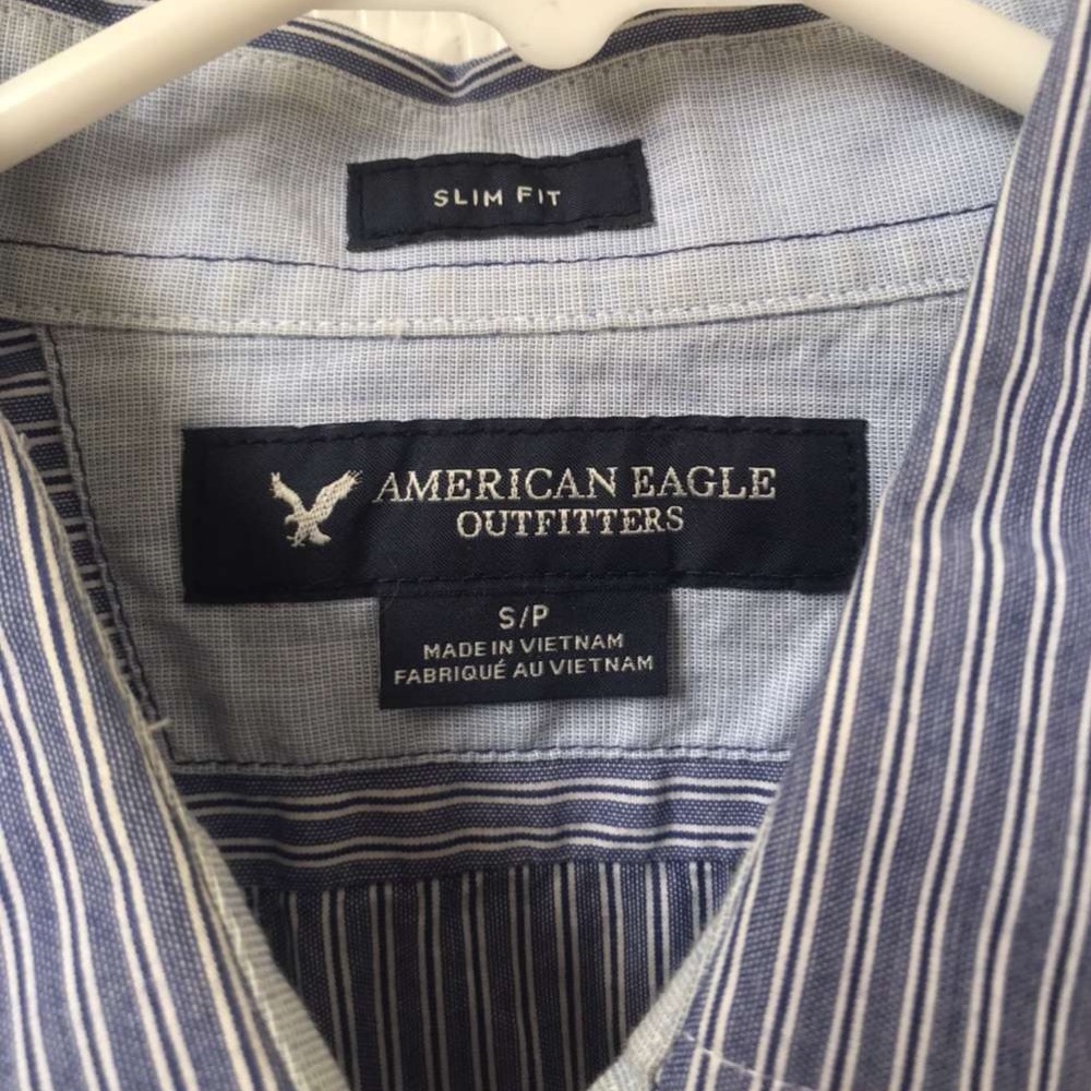 american eagle button up
